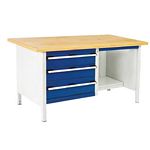 1500mm Wide Engineers Storage Benches with Cupboards & Drawers